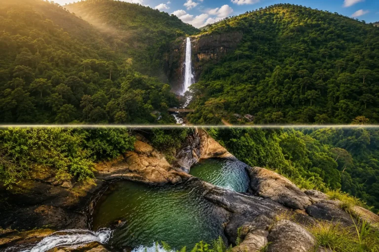 Diyaluma Falls Upper vs Lower Falls